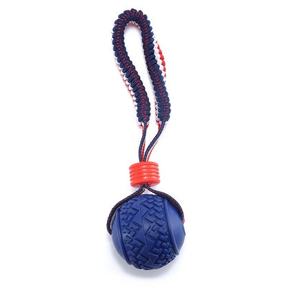 Interactive Dog Toy Ball Interactive Teether With Rope Dog Ball Pet Supplies Chewing Ball Training For Living Room Lake Beach Pets Products Dog Toys