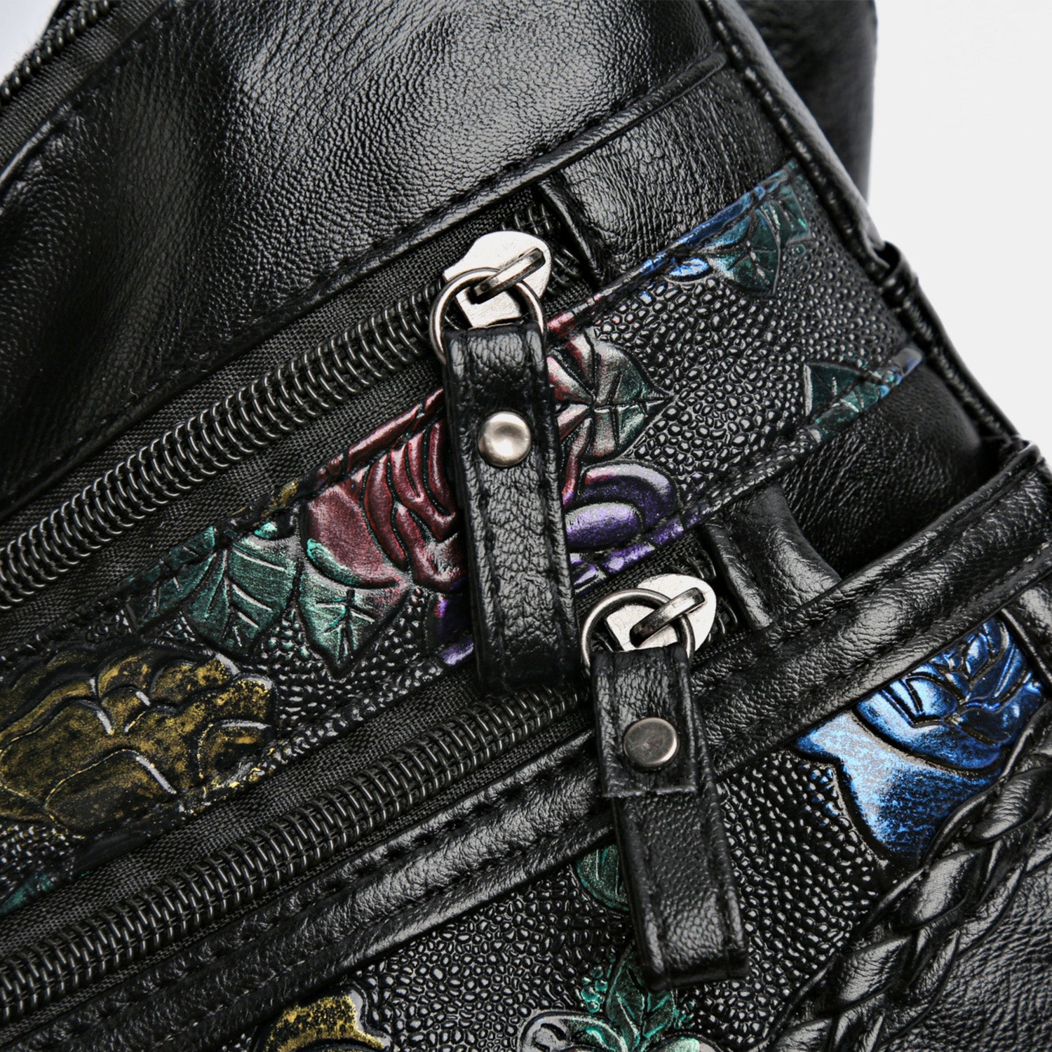 PU Leather Rose Pattern Shoulder Bag apparel & accessories