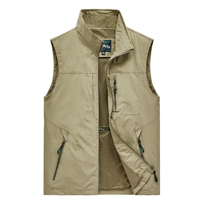 Men's Thin Fishing Mountaineering Photography Waistcoat Vest men's clothing