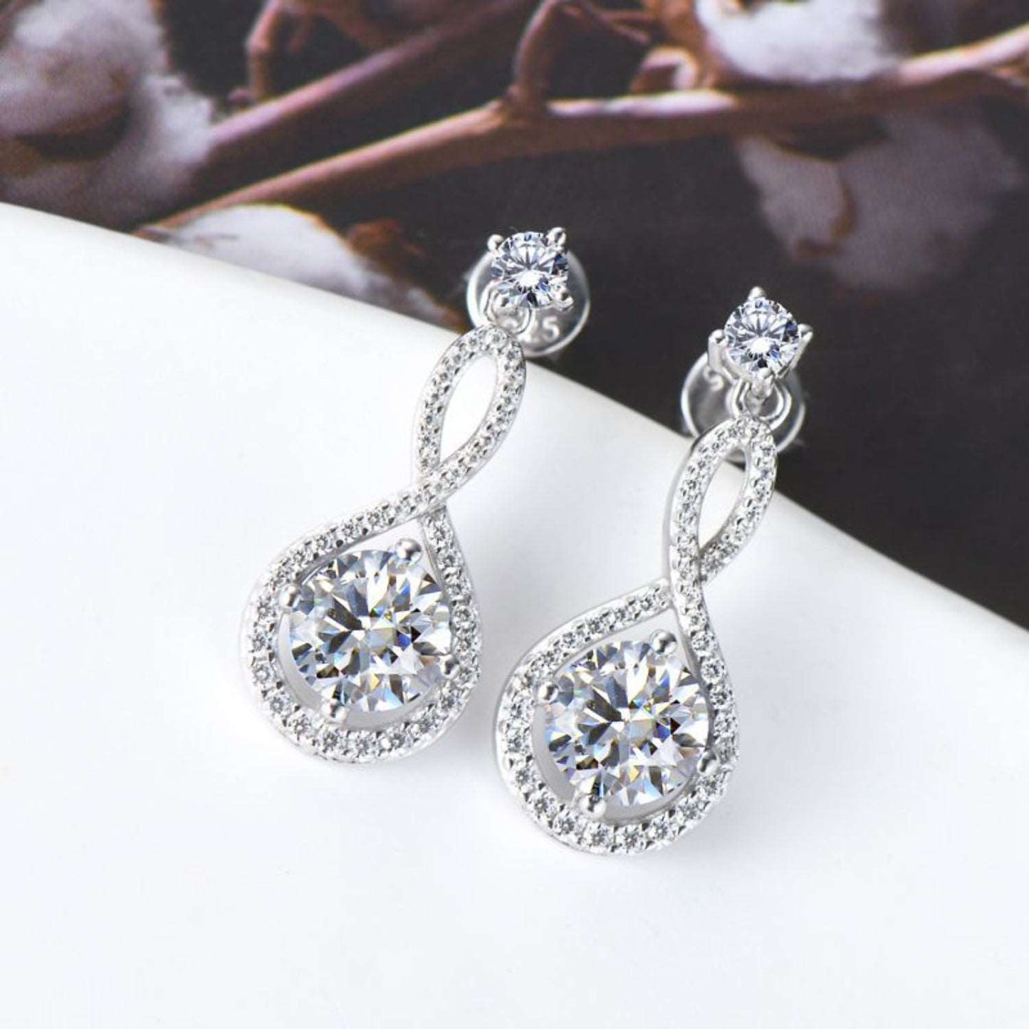 1 Carat Moissanite 925 Sterling Silver Earrings apparel & accessories