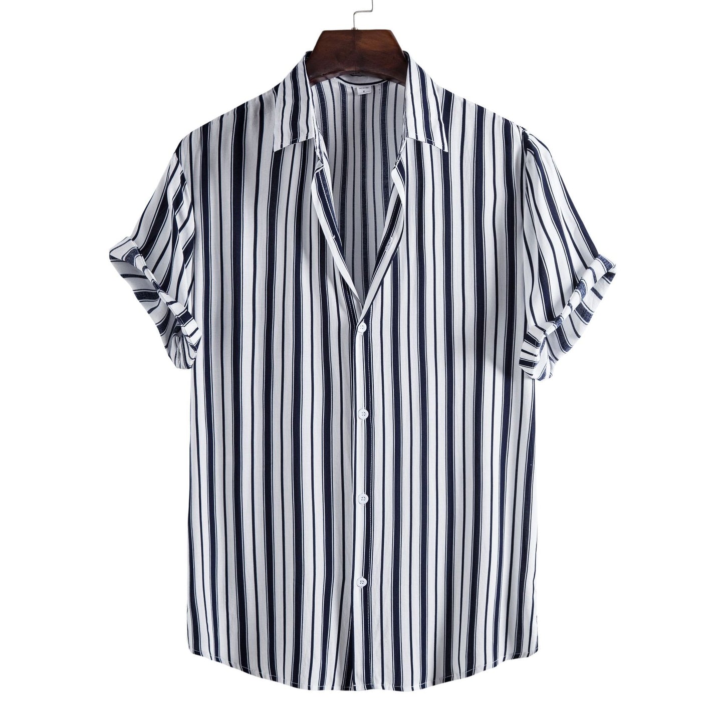 Printed Casual Men's Short-sleeved Shirt Lapel apparel & accessories