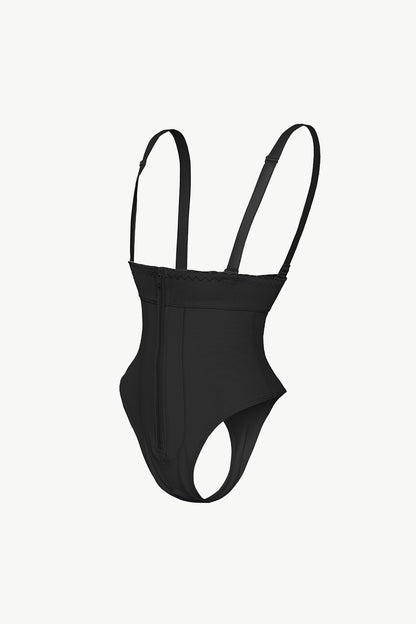 Full Size Adjustable Strap Zip-Up Shaping Bodysuit apparel & accessories