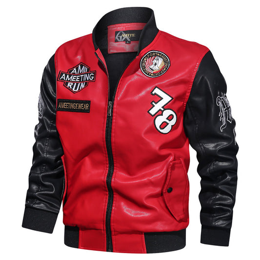 Men's Pu Jacket European And American Motorcycle Clothing Modern apparels & accessories