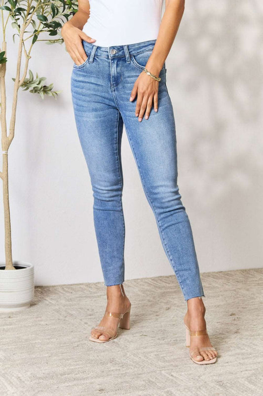 BAYEAS Raw Hem Skinny Jeans apparel & accessories