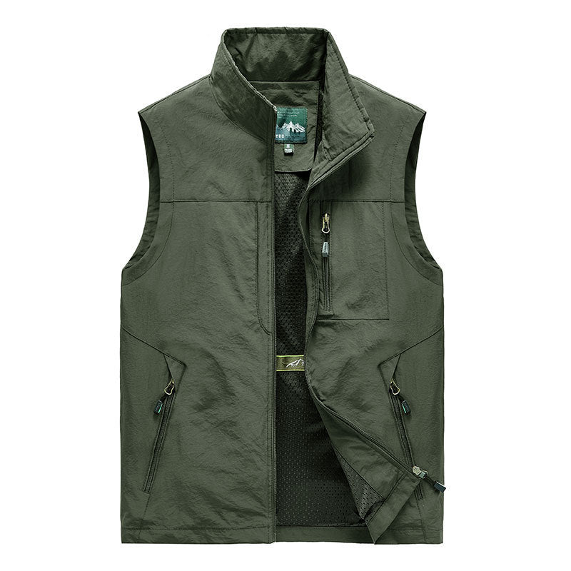 Men's Thin Fishing Mountaineering Photography Waistcoat Vest men's clothing