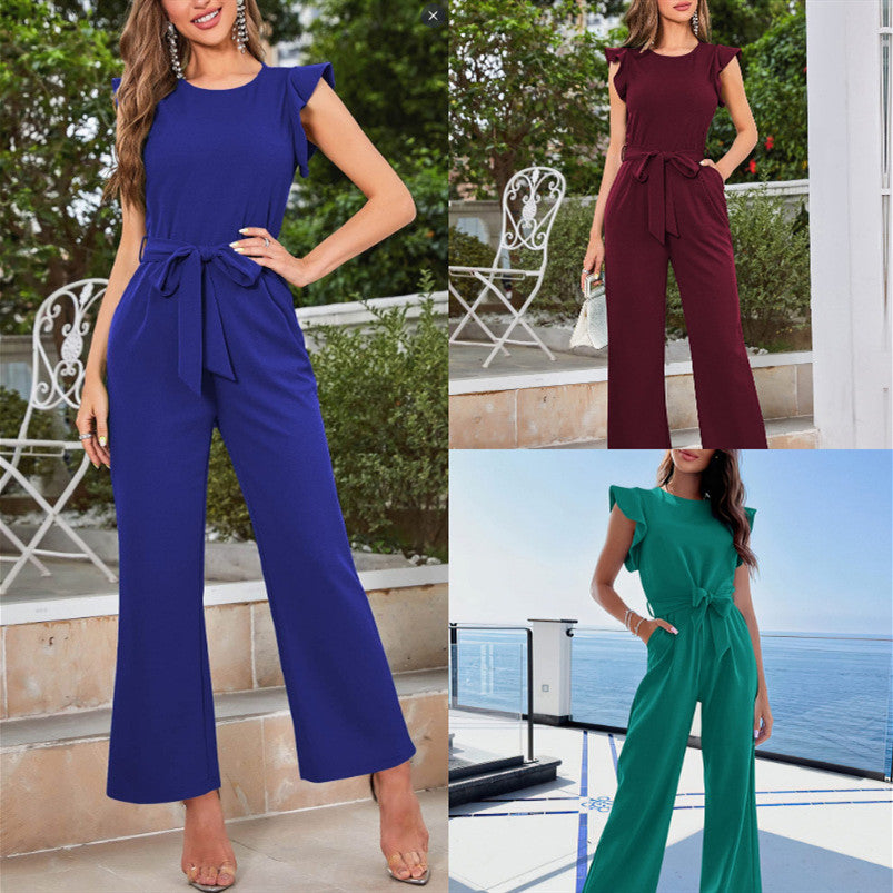 Jumpsuit Women's Ruffled Wide Leg Strap apparel & accessories