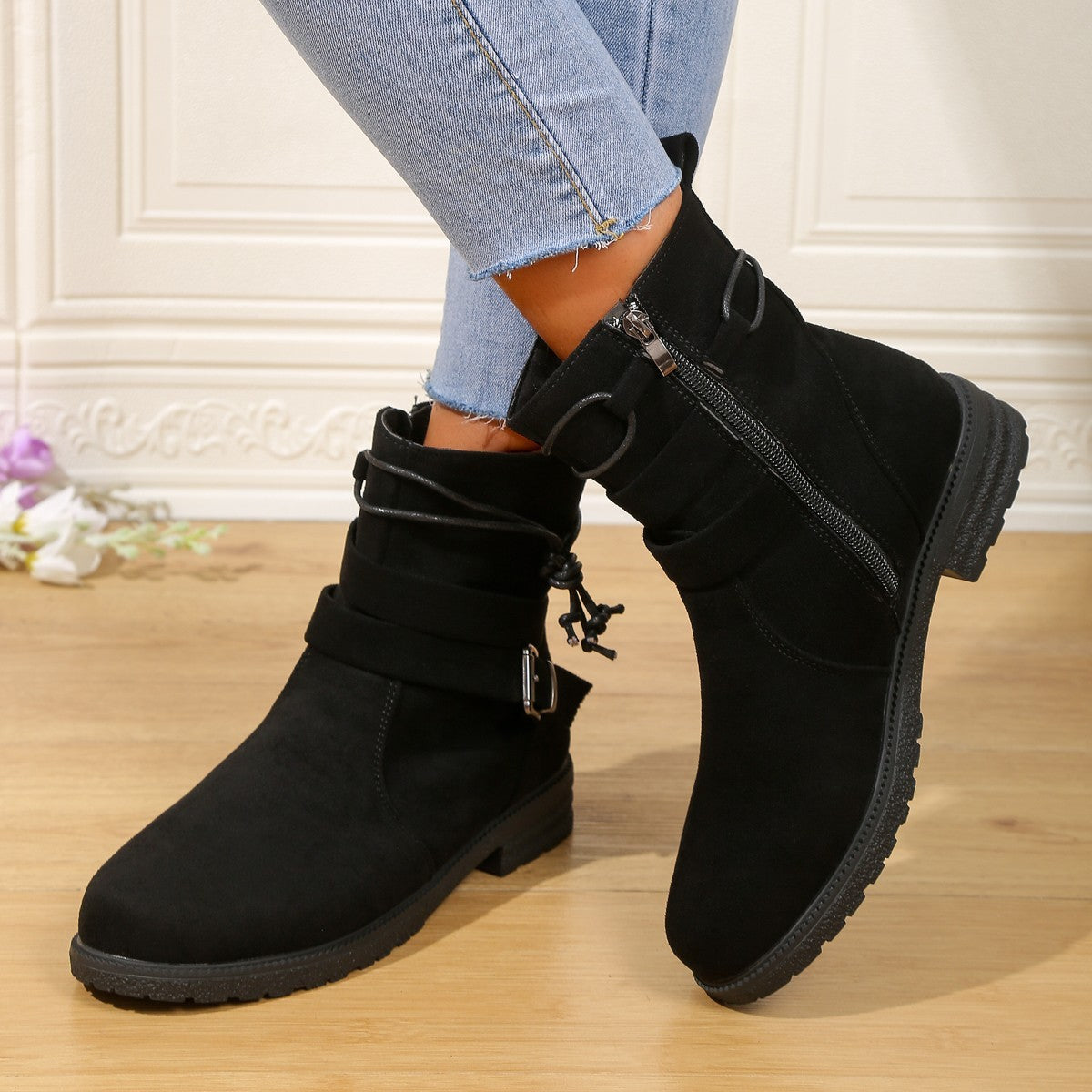 Women's Fashion Casual Retro Martin Boots Shoes & Bags