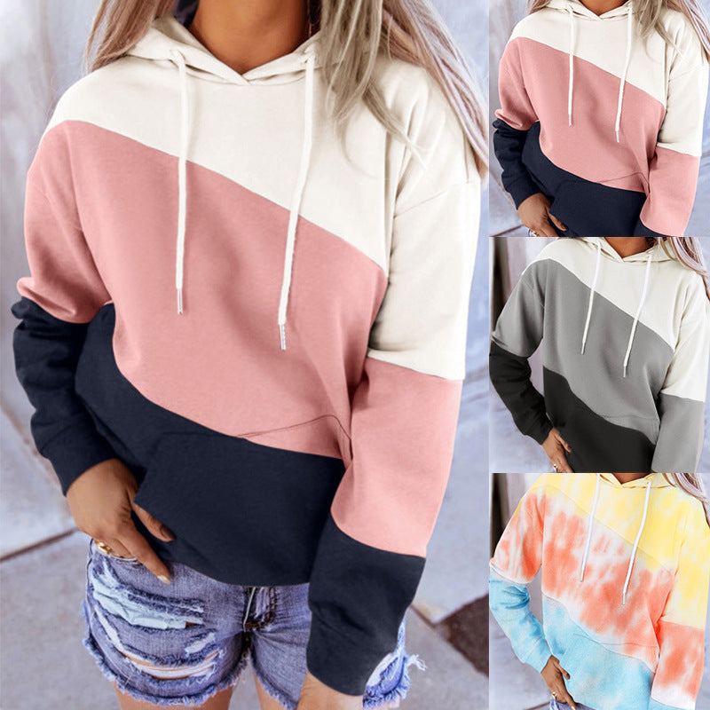 Women Long Sleeve Hooded Printed Sweatshirt 4