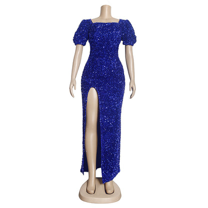 Plus Size Ladies Celebrity Sequin Slim Dress Dresses & Tops