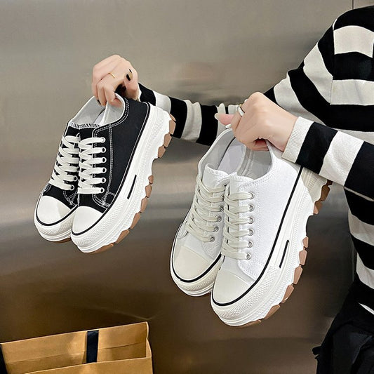 Spring And Autumn Low-top Lace-up Casual Shoes Women's Shoes & Bags