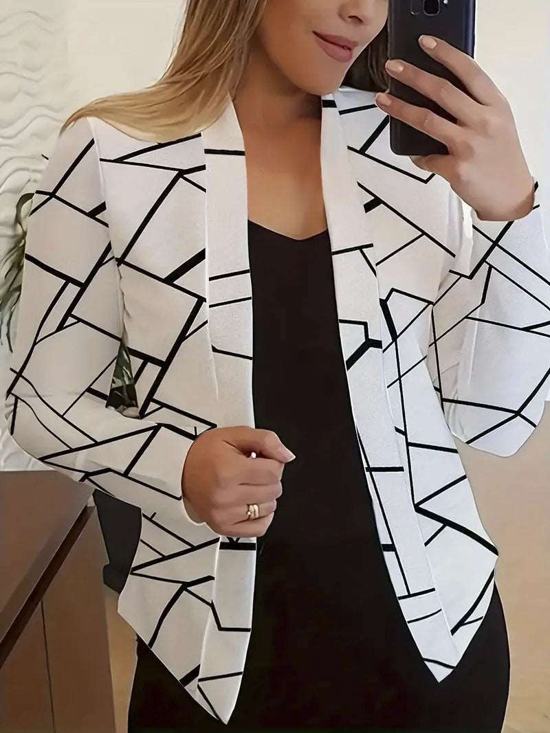 Casual Printed Small Suit Jacket For Women apparels & accessories