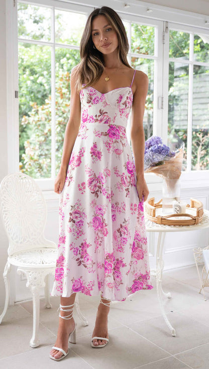 European And American Women's Clothing Printing Slip Dress apparels & accessories