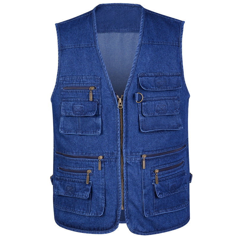 Vest Man V-neck Multi-pocket Outdoor Casual apparels & accessories