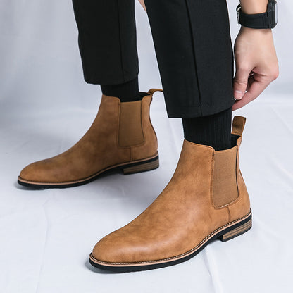 Plus Size High-top British Pointed Chelsea Boots Shoes & Bags