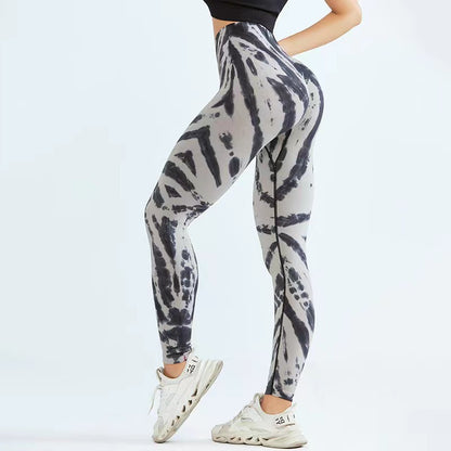 Women's Seamless Tie-dye Print Yoga Pants apparel & accessories