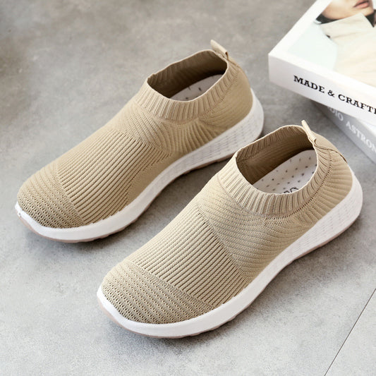 Women's Flying Woven Shoes Breathable Lightweight Mesh Surface Shoes & Bags
