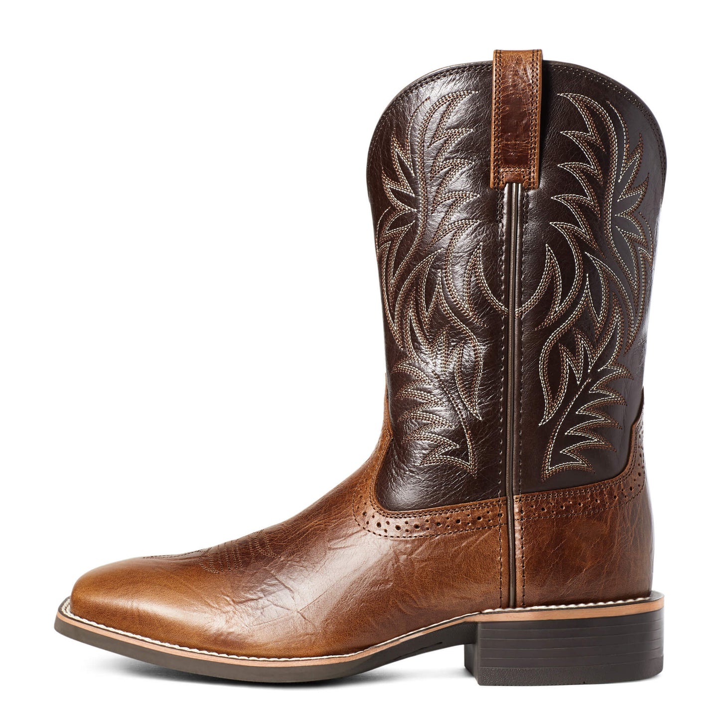 High Embroidery Vintage Carved Stitching Wide Head Western Cowboy Boot Plus Size Shoes & Bags