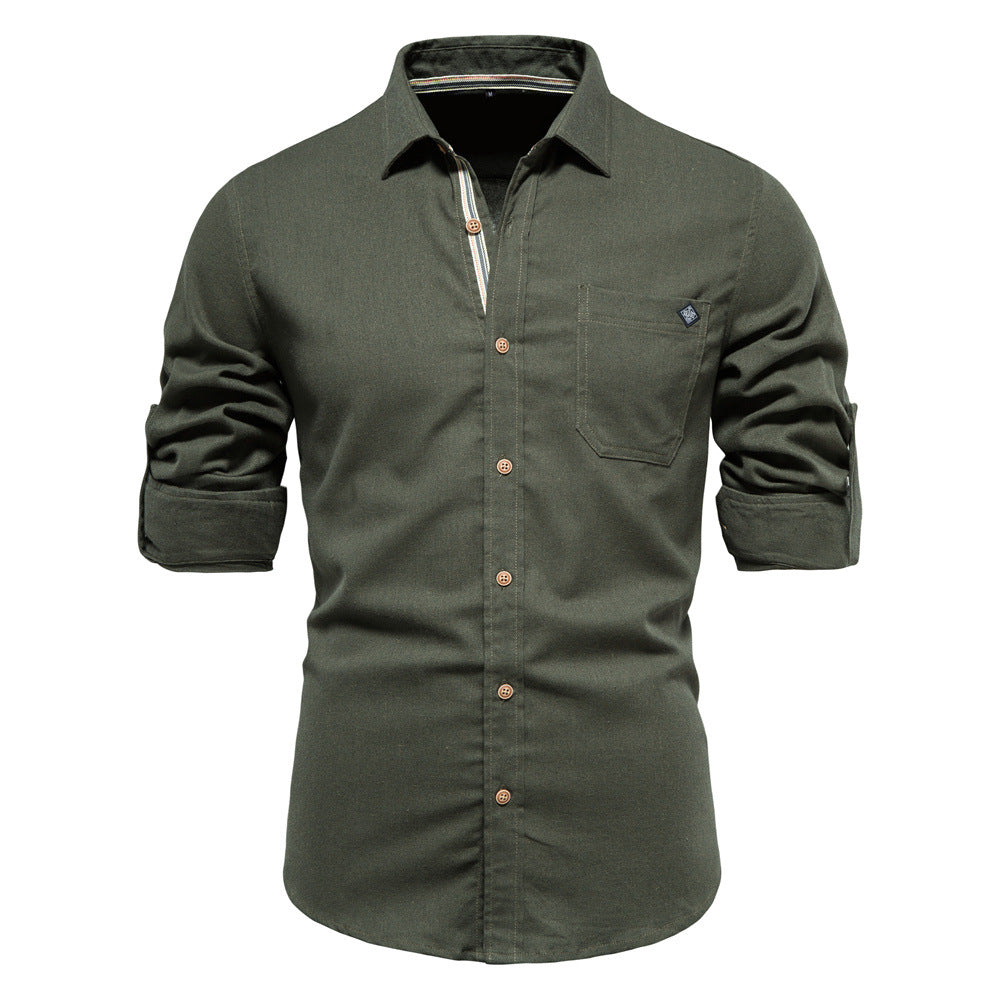 Men's Fashion Casual Lapel Long Sleeve Shirt apparel & accessories