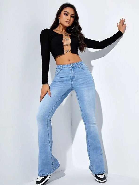 Women's Fashion Casual High Waist Slim-fit Stretch Trousers apparel & accessories