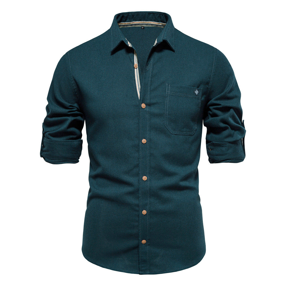 Men's Fashion Casual Lapel Long Sleeve Shirt apparel & accessories