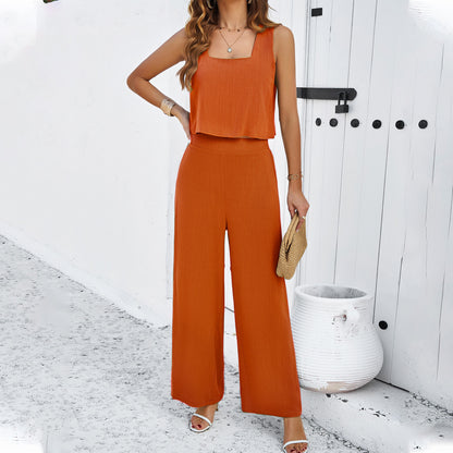 Spring And Summer Leisure Elegance Sleeveless Vest Suit Bottom wear