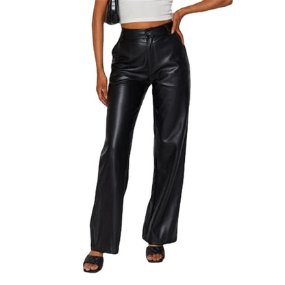 Women's High Elastic PU Leather Pants Leggings apparel & accessories