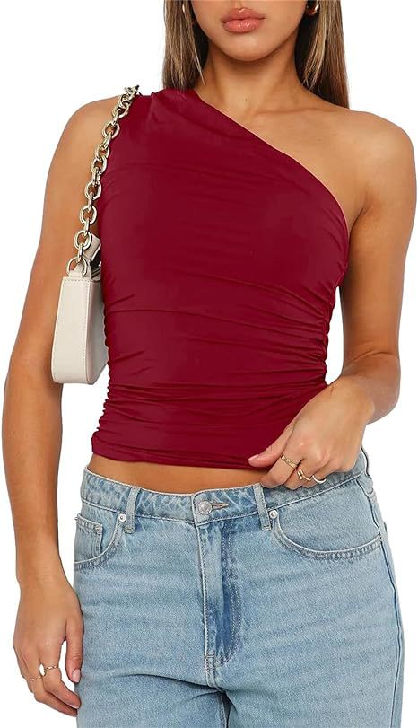 Women's Shoulder Sleeveless T-shirt Design Slim Top apparel & accessories