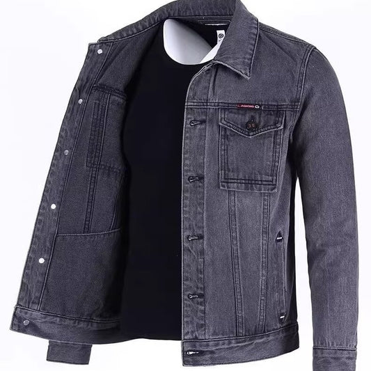 Men's Loose-fitting Workwear Denim Jacket men's clothing