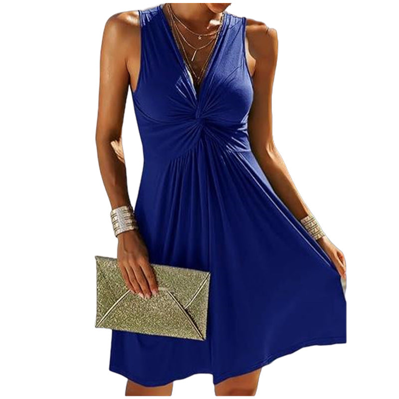 Women's Fashion Multi-color Sleeveless Beach Dress apparels & accessories