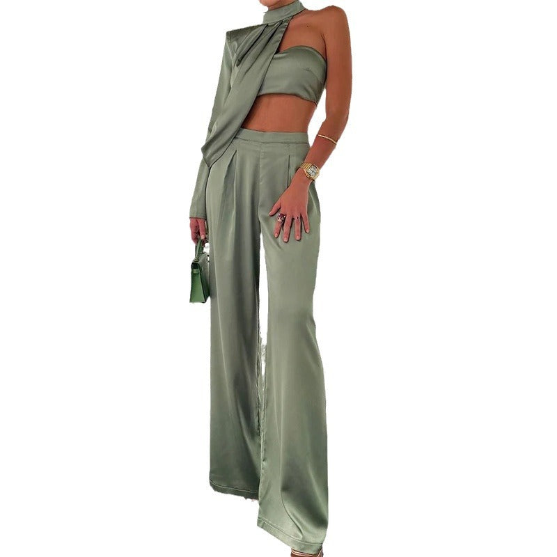 Women's Suit Fashion Shoulder Sleeveless Two-piece Suit apparel & accessories