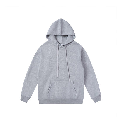 Fleece-lined Thick Hooded Solid Color Hoodie Shorts T-Shirt