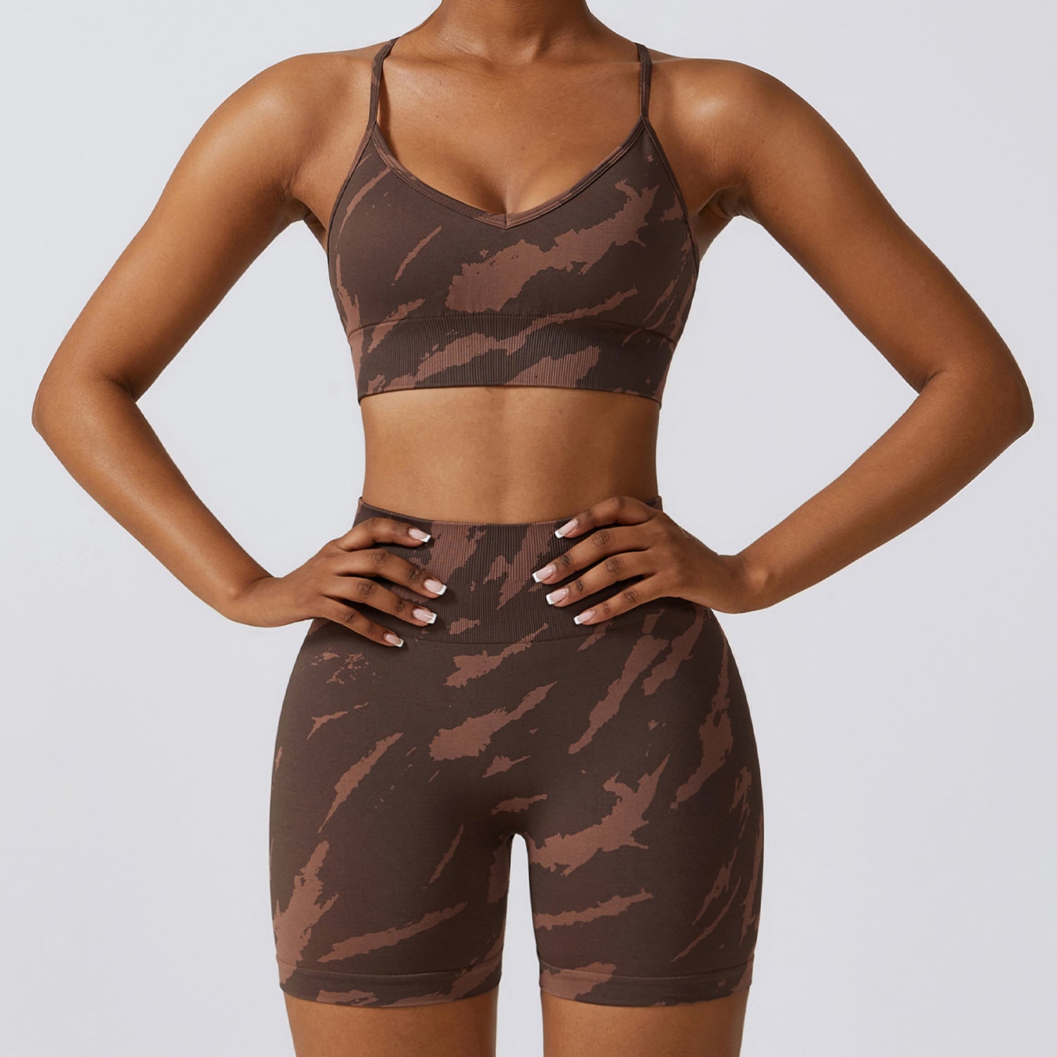 Camouflage Printing Seamless Yoga Suit Quick-drying fitness & sports