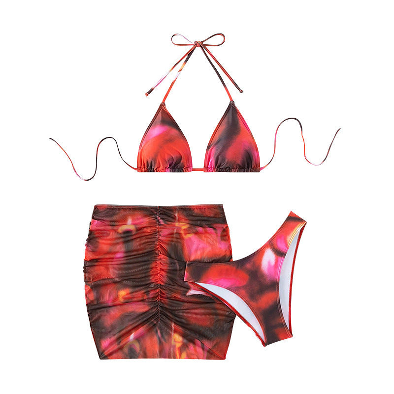 Bikini Split Swimsuit Female Tie-dyed Mesh apparel & accessories