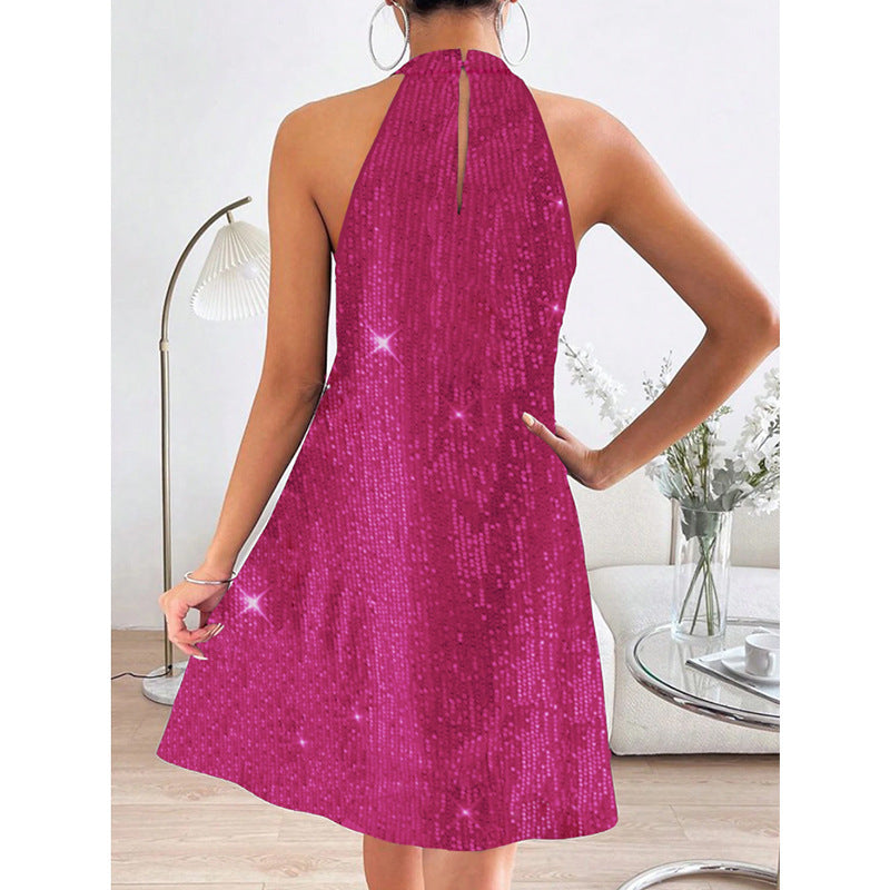 Women's Fashion Elegant Halter Dress apparels & accessories