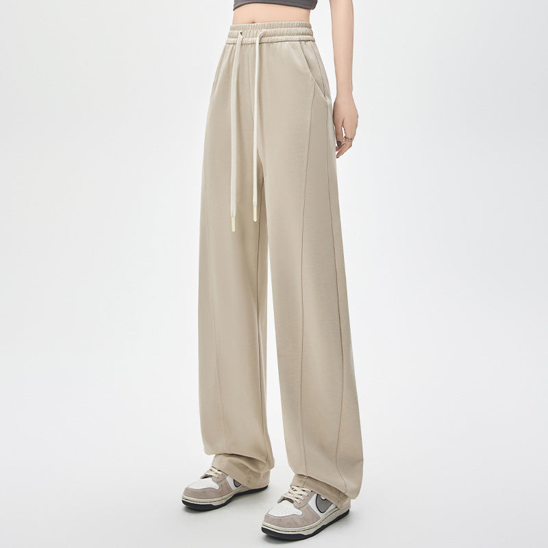 High Waist Loose Drooping Cotton Casual Slimming And Straight Pants apparels & accessories