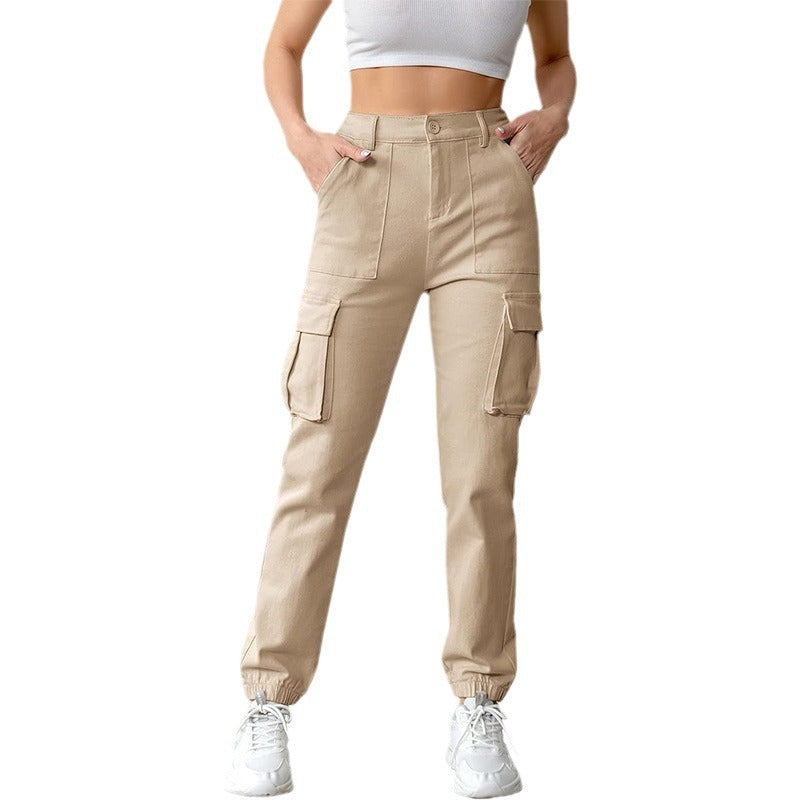 European And American Style Women Casual High Waist Jogging Overalls apparel & accessories