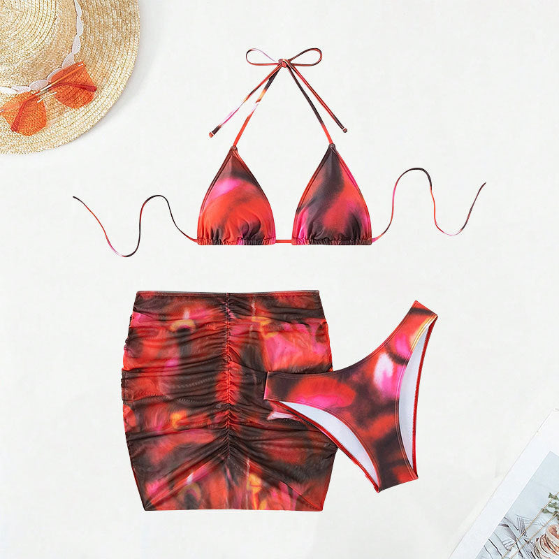 Bikini Split Swimsuit Female Tie-dyed Mesh apparel & accessories