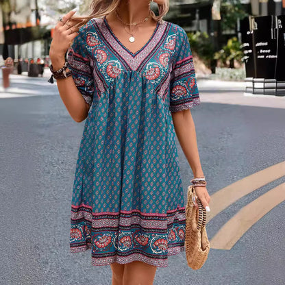 Women's Temperament Leisure Holiday Ethnic Style Dress apparel & accessories