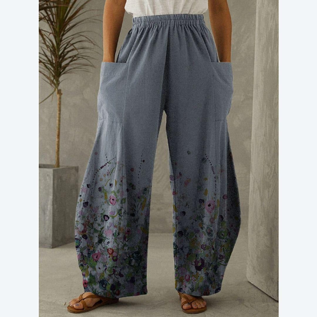 Printed 3D Irregular Wide-leg Pants Casual Wide-leg Trousers apparel & accessories