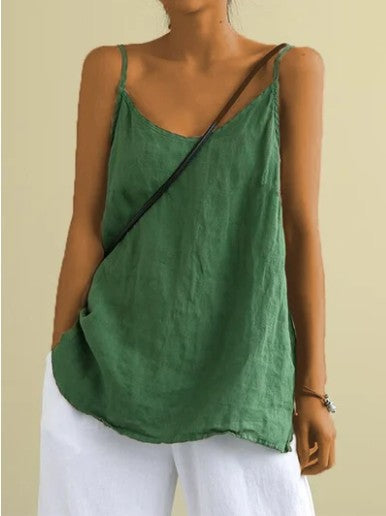 Cotton Linen Sleeveless Vest Women's Summer apparel & accessories