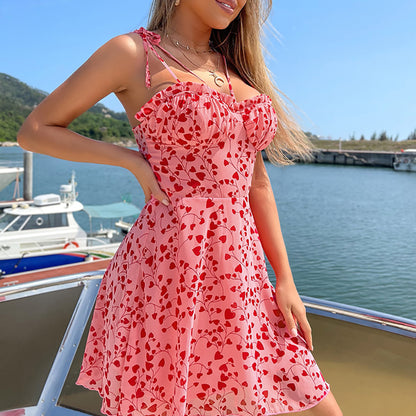 Women's Fashion Dress Print Holiday Sling Dresses & Tops