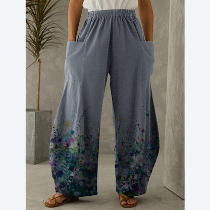 Printed 3D Irregular Wide-leg Pants Casual Wide-leg Trousers apparel & accessories