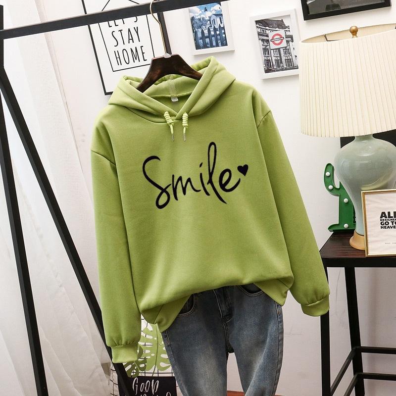 Women's Simple Round Neck Long Sleeve Printed Loose Sweatshirt T-Shirt