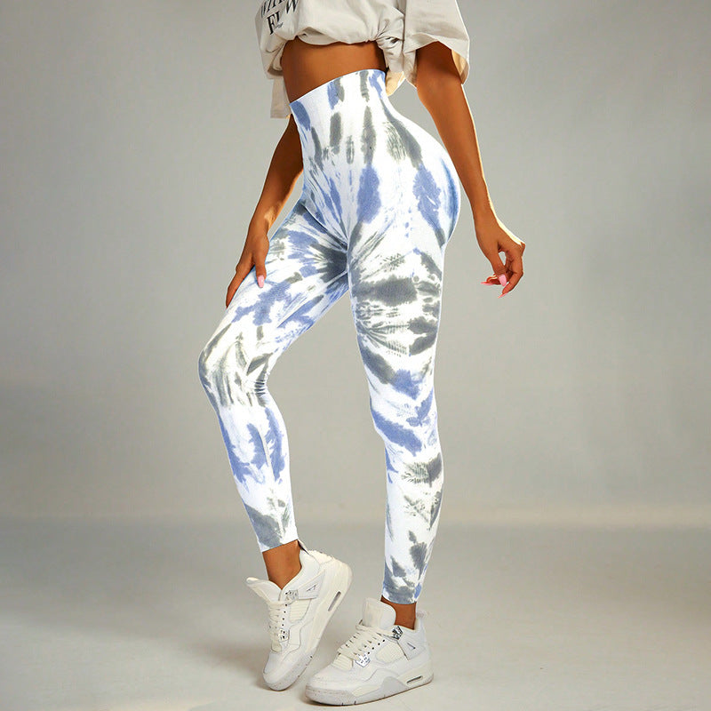 Women's Seamless Tie-dye Print Yoga Pants apparel & accessories