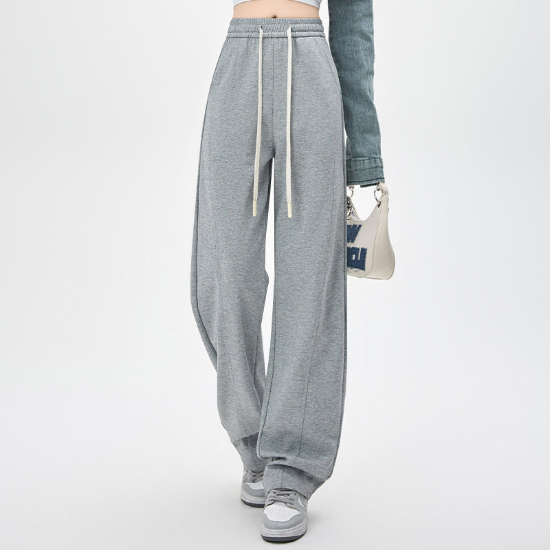 High Waist Loose Drooping Cotton Casual Slimming And Straight Pants apparels & accessories