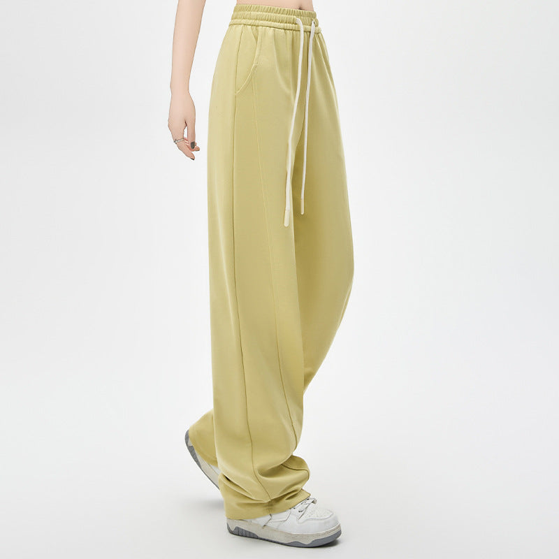 High Waist Loose Drooping Cotton Casual Slimming And Straight Pants apparels & accessories