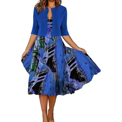 Cardigan Elegant Dress Printed Dress Women's Clothing apparels & accessories