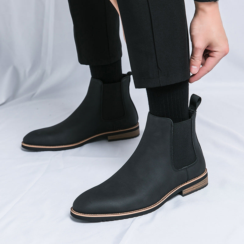 Plus Size High-top British Pointed Chelsea Boots Shoes & Bags