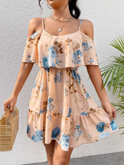 French Romantic Off-shoulder Waist Dress apparel & accessories