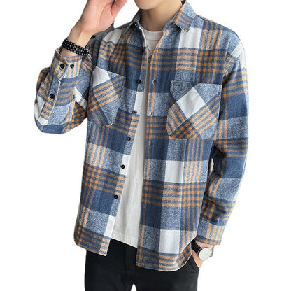 Men's Versatile Casual Loose Brushed Soft Shirt Coat apparel & accessories